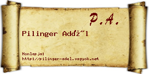 Pilinger Adél névjegykártya
